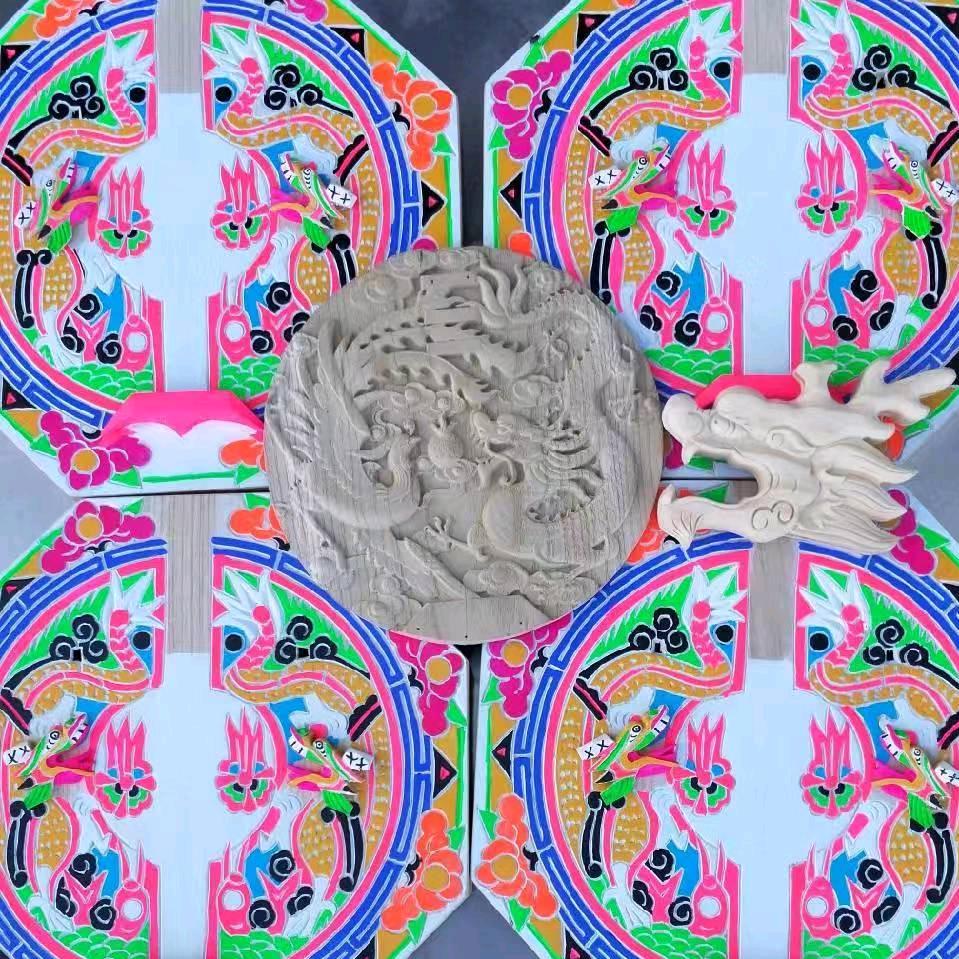 普美荣龙头四弦木工雕刻创意