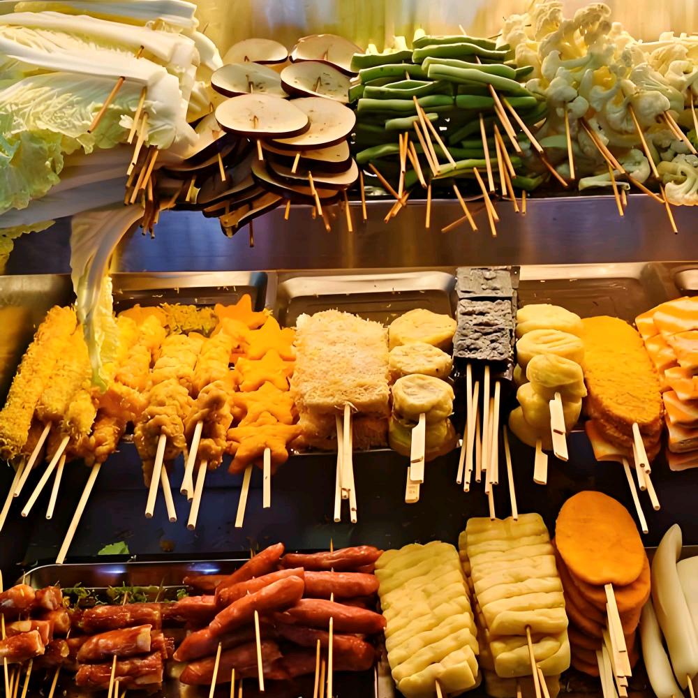 县中炸串，夹馍，拌饼