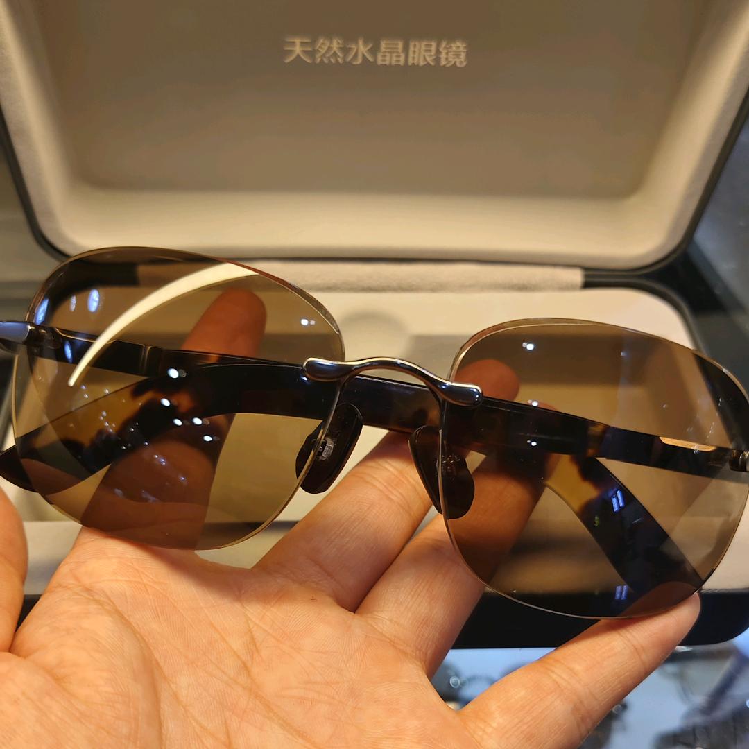天然水晶石头眼镜