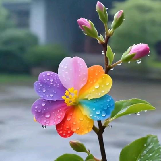 七彩花头像