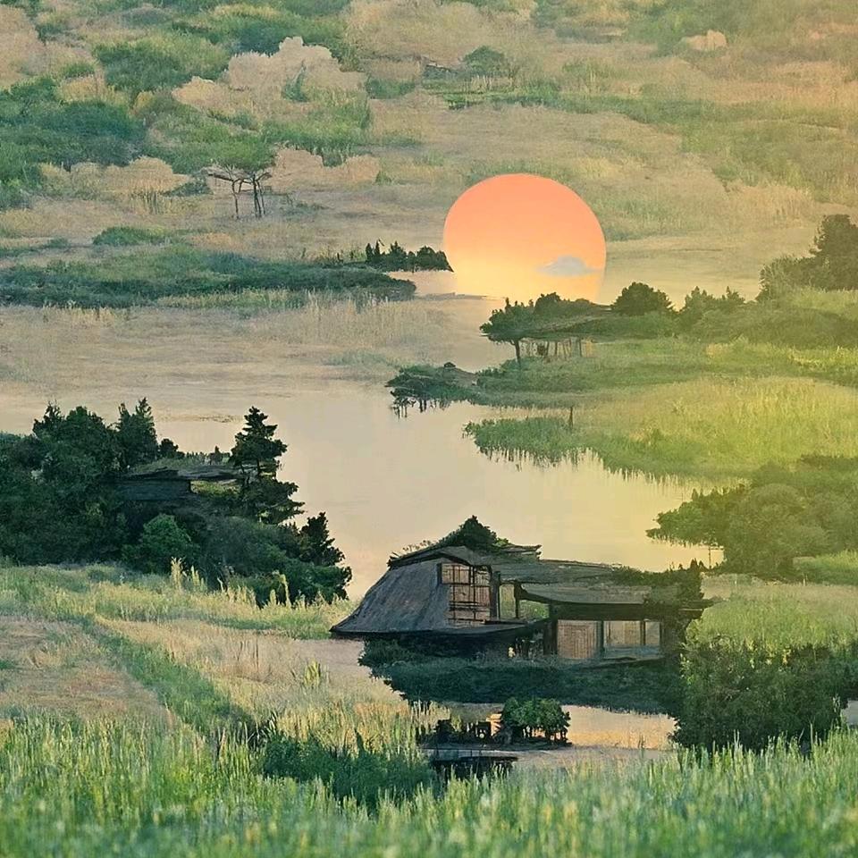 牵手夕阳
