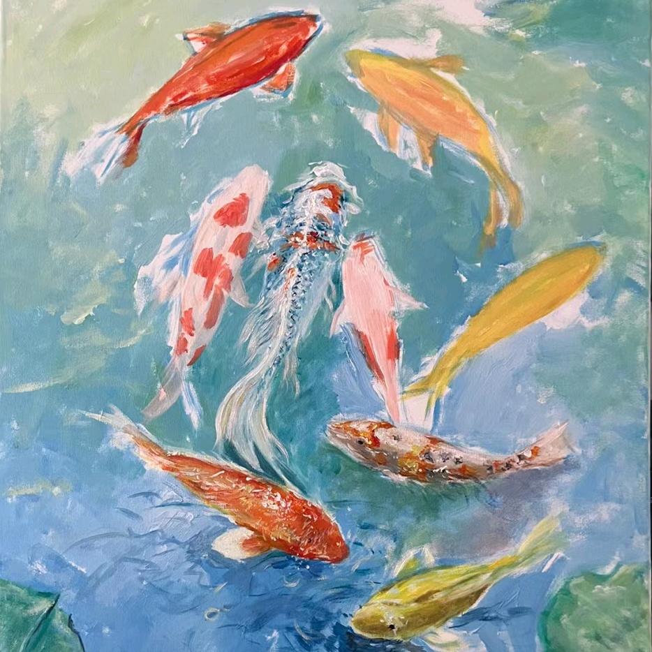 鱼从水中游