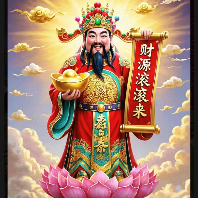 财神爷到。