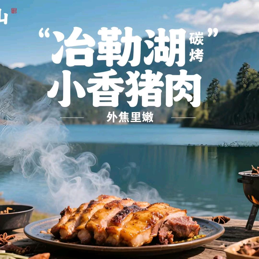 大凉山（冶勒湖）碳烤小香猪肉