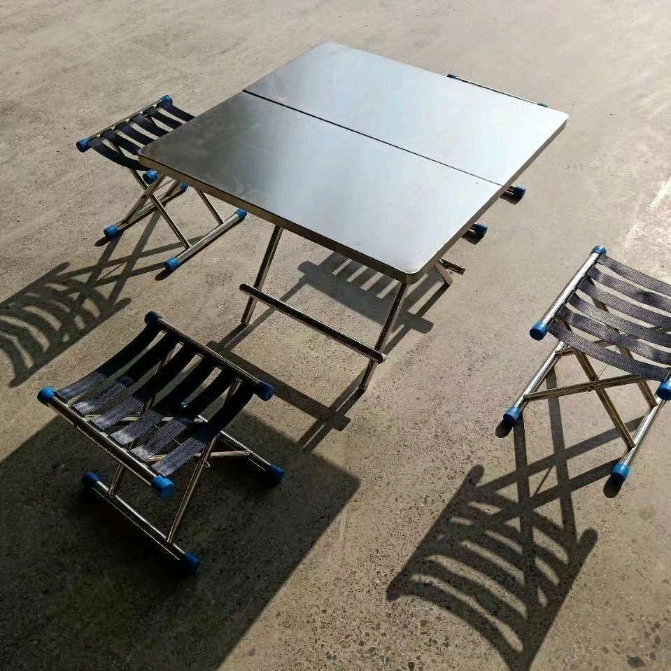 蓝睿普不锈钢马扎 折叠桌
