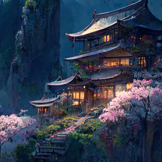 提灯河山