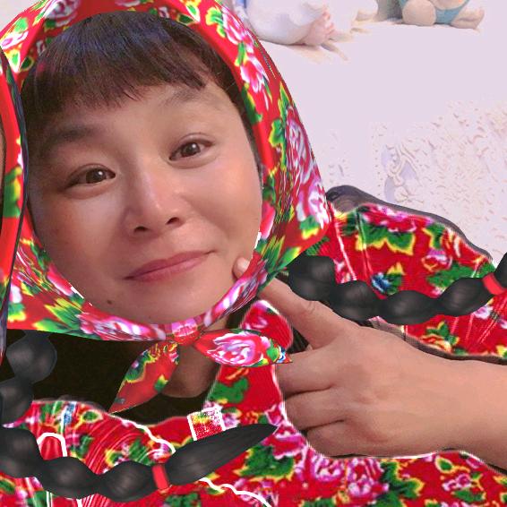 农村胖二妞白布印花健康就好