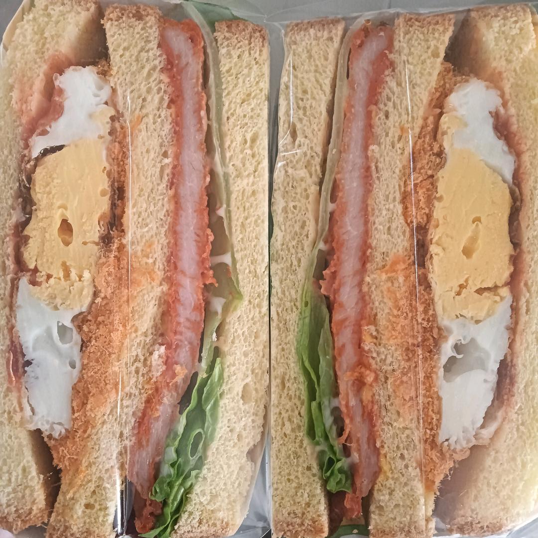 广场紫米饭团&三明治