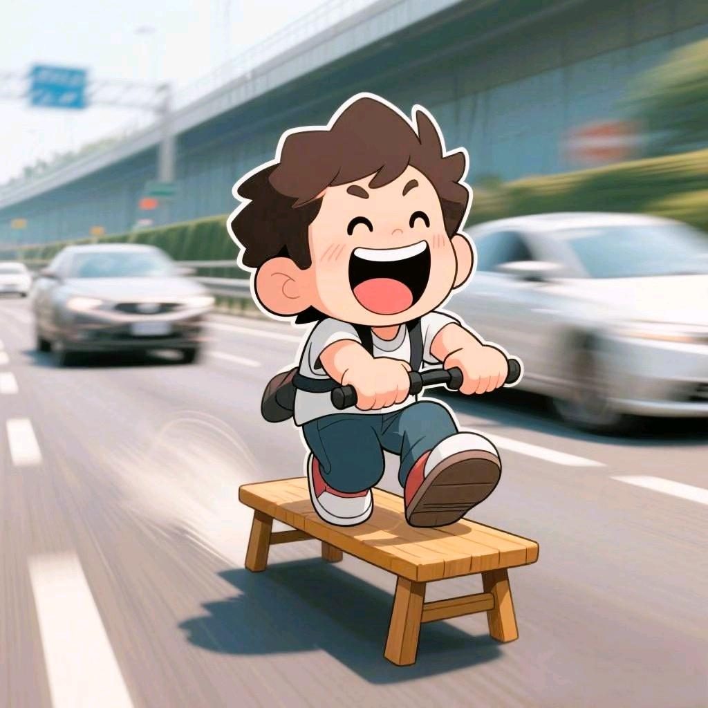 骑着板凳上高速