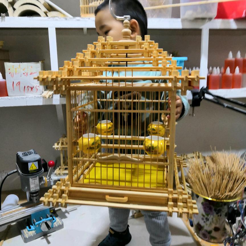 鸟笼、竹料《众艺阁》