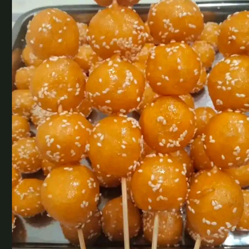 非遗美食灯盏糍粑，糖油粑粑红哥