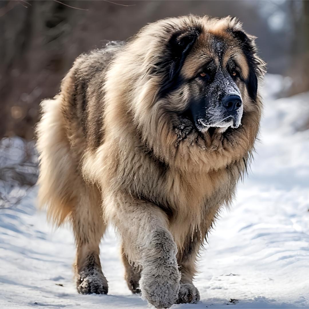高加索犬喂养 雪花