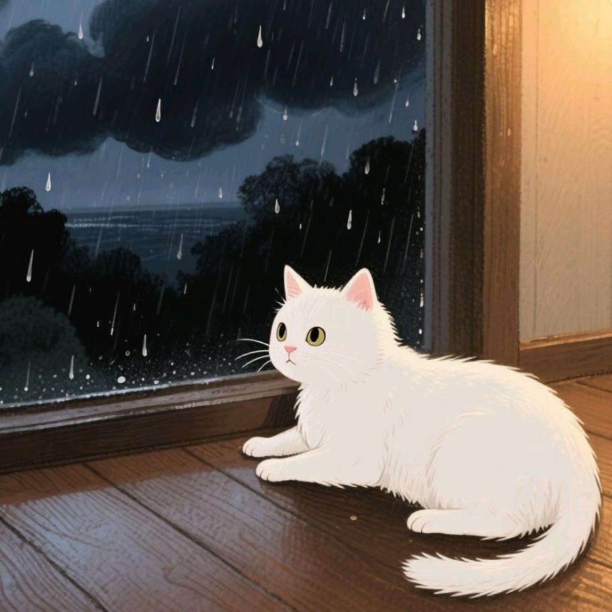 孤单听雨的猫