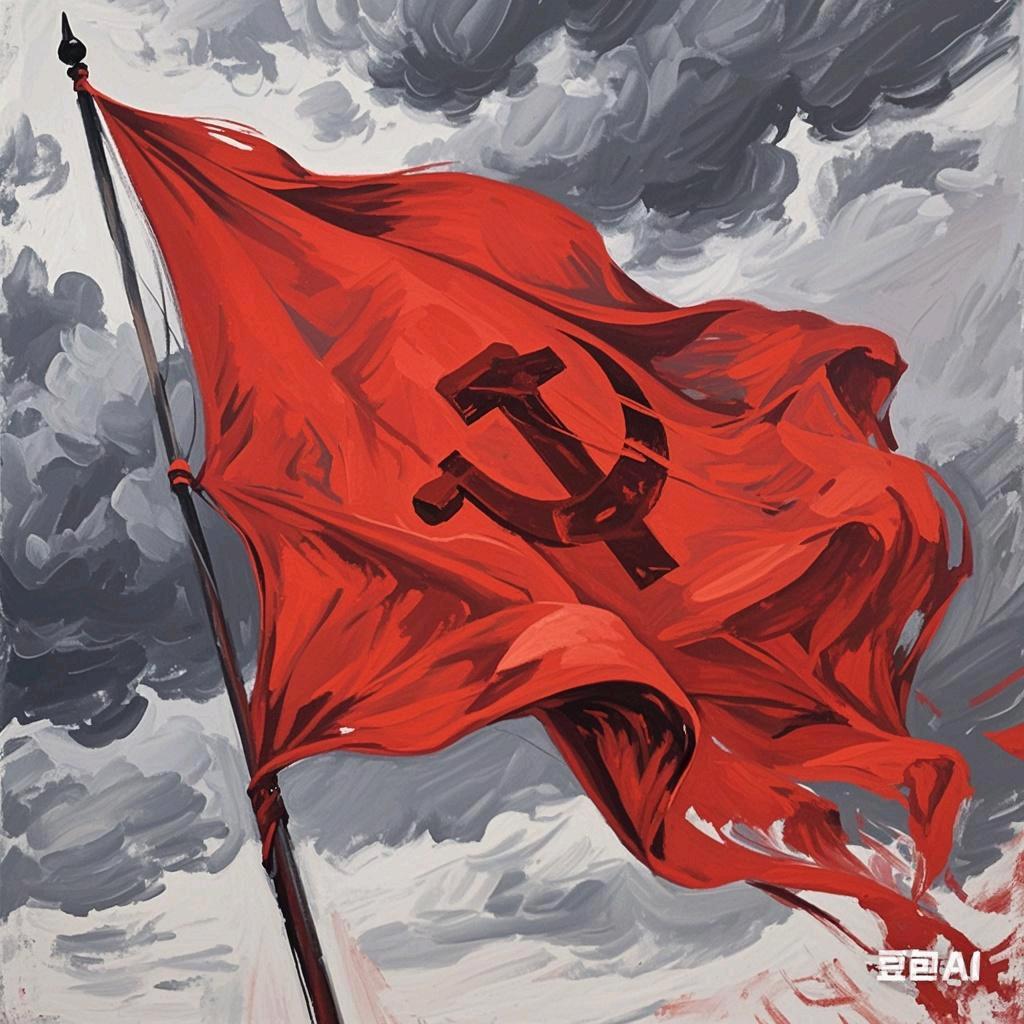 风展红旗如画