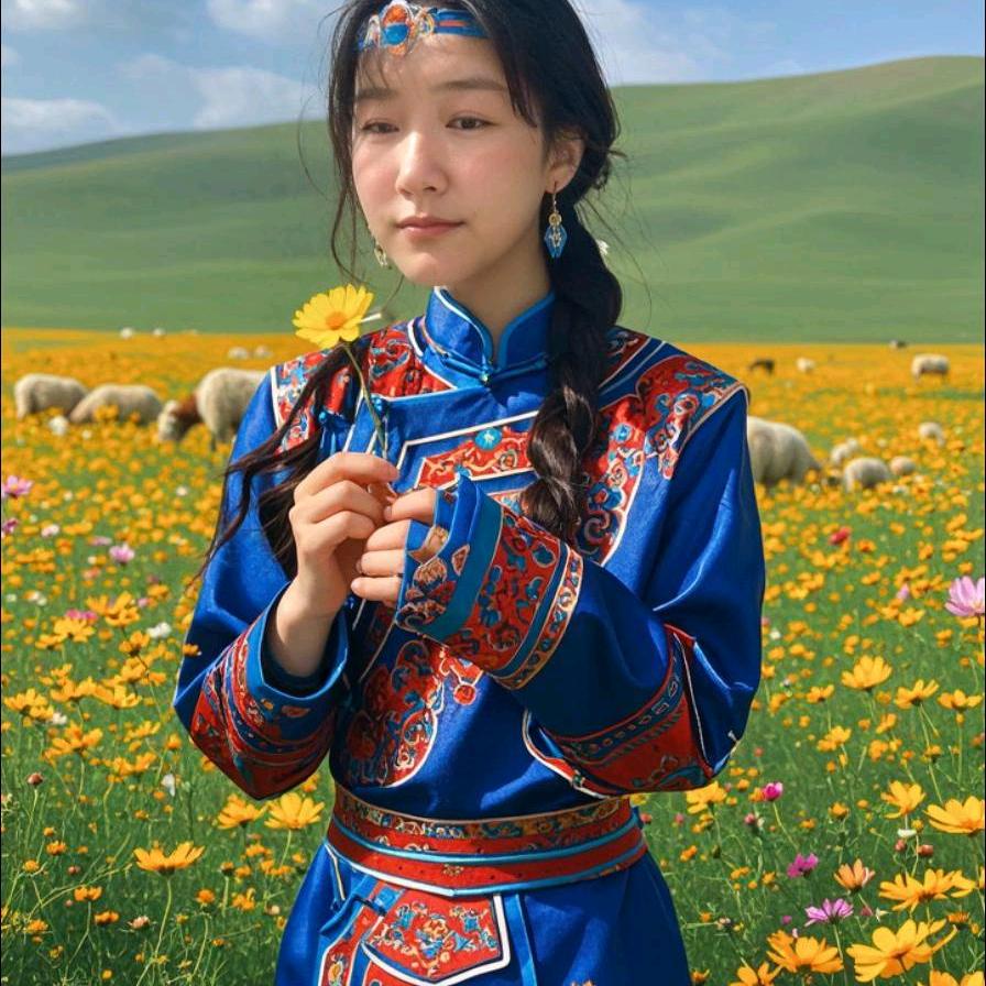 快乐小女孩儿。