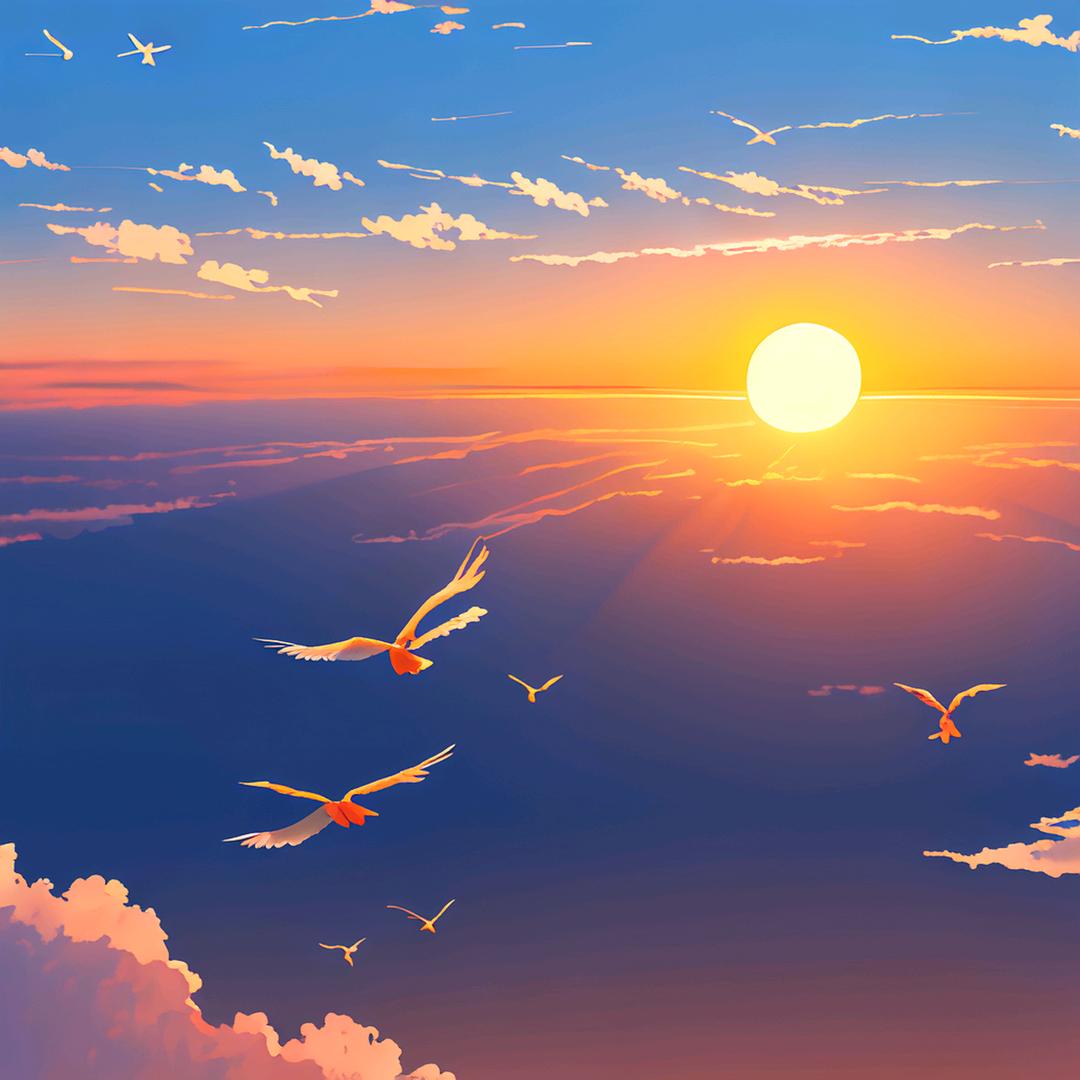 早晨的太阳。🌻