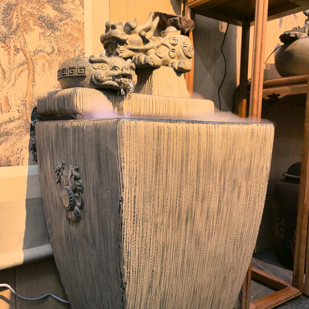 茶掌柜十二生肖流水摆件