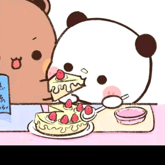 小熊吃蛋糕