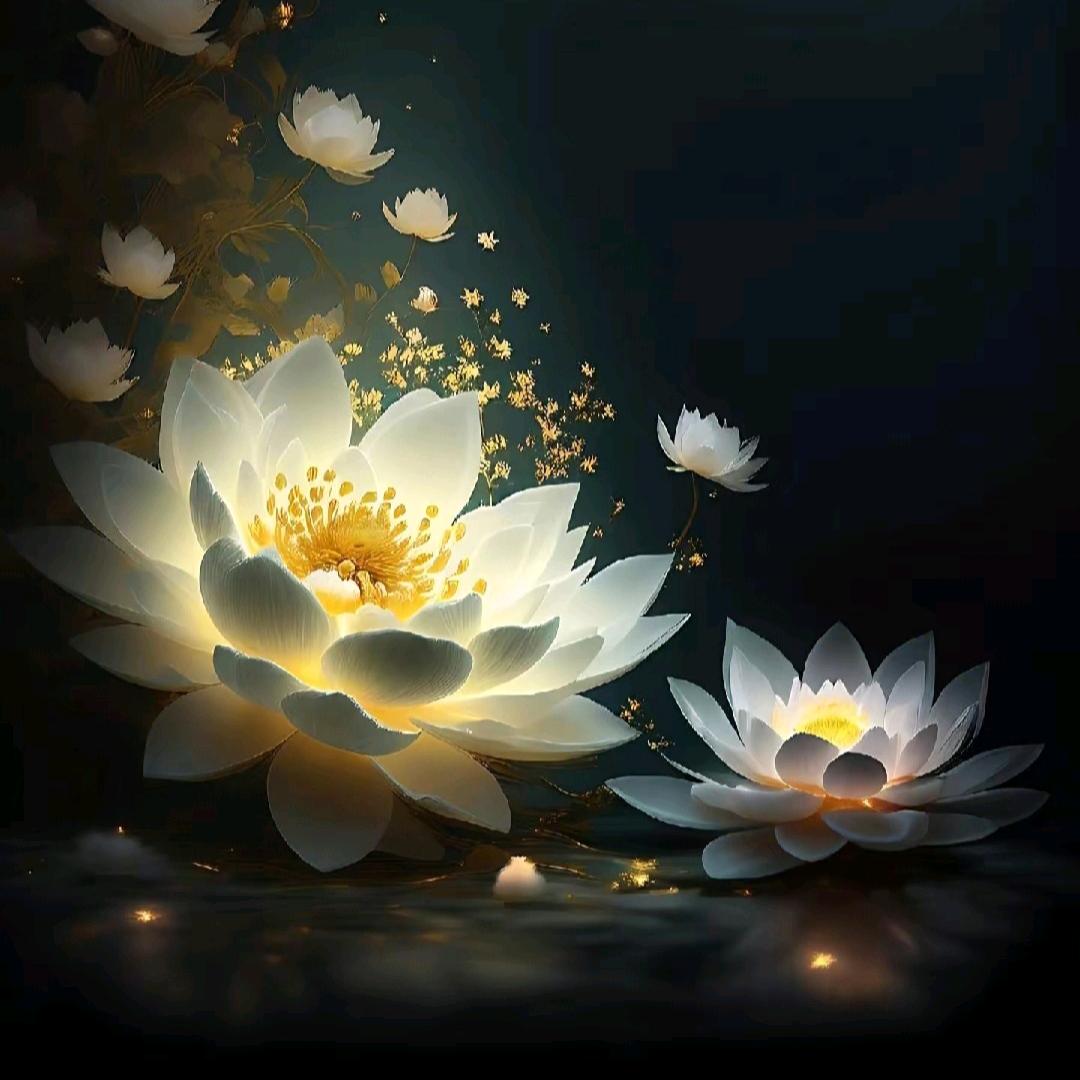 雨夜荷花