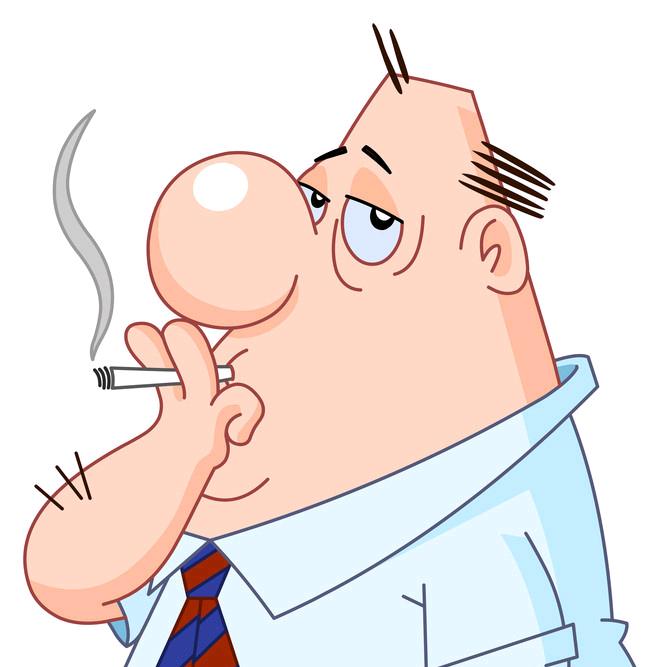 吸着烟徘徊街头