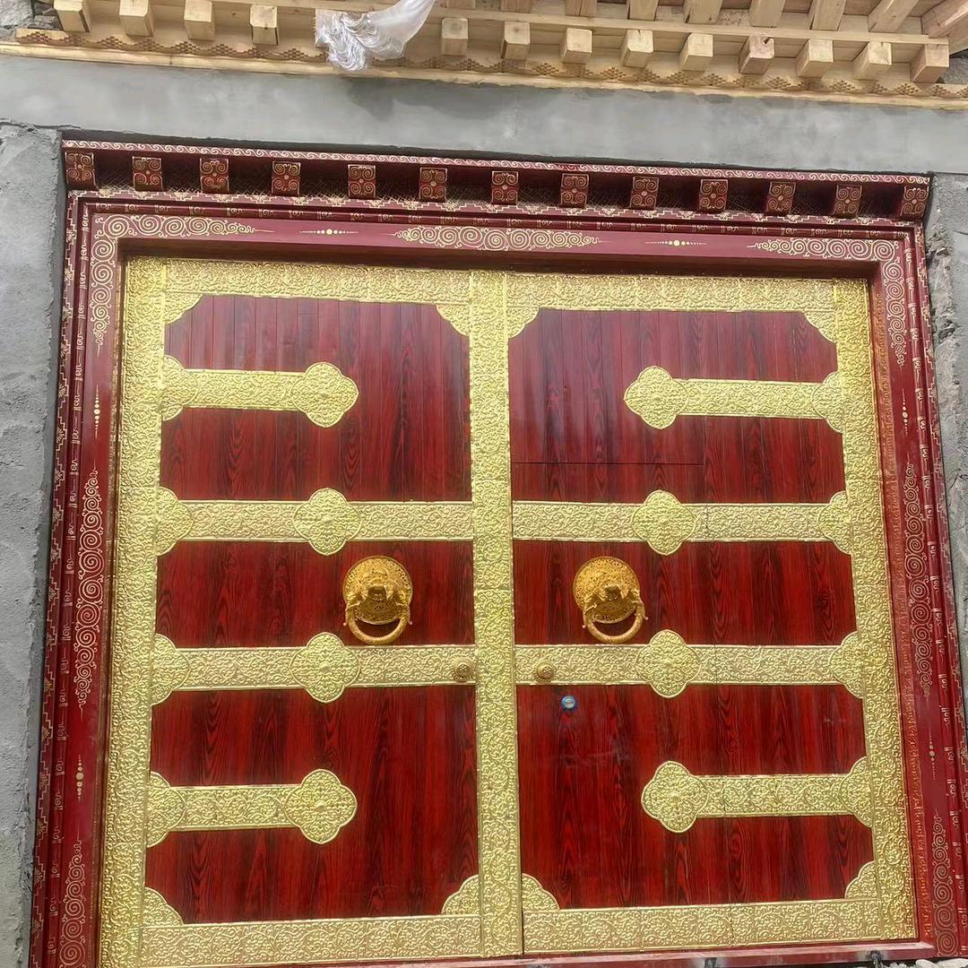 拉萨兴达藏式木纹烤漆门钢结构加工厂