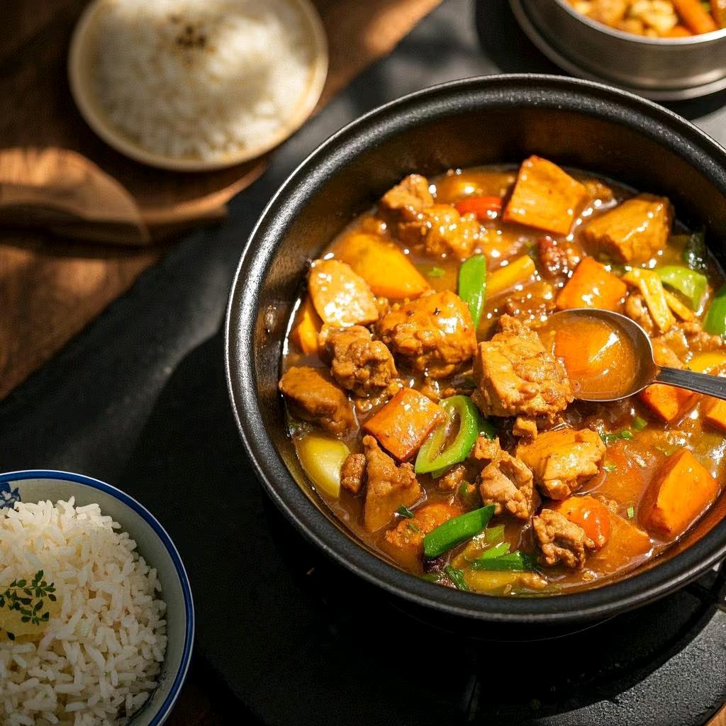 鲅鱼圈首家地摊黄焖鸡米饭