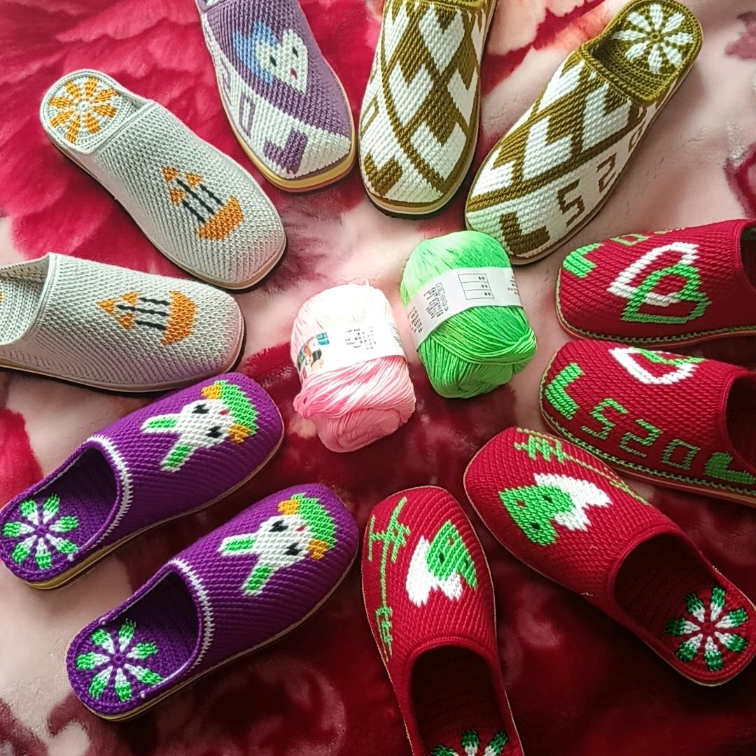 美美手工毛线拖鞋