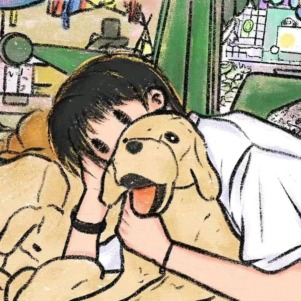 爱打瞌睡的小狗