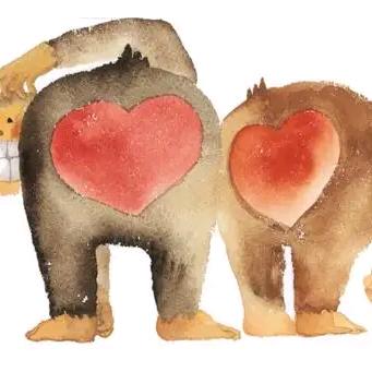 满山的猴子，腚属我最红