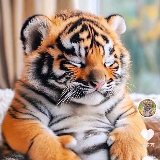 老虎打个盹儿。