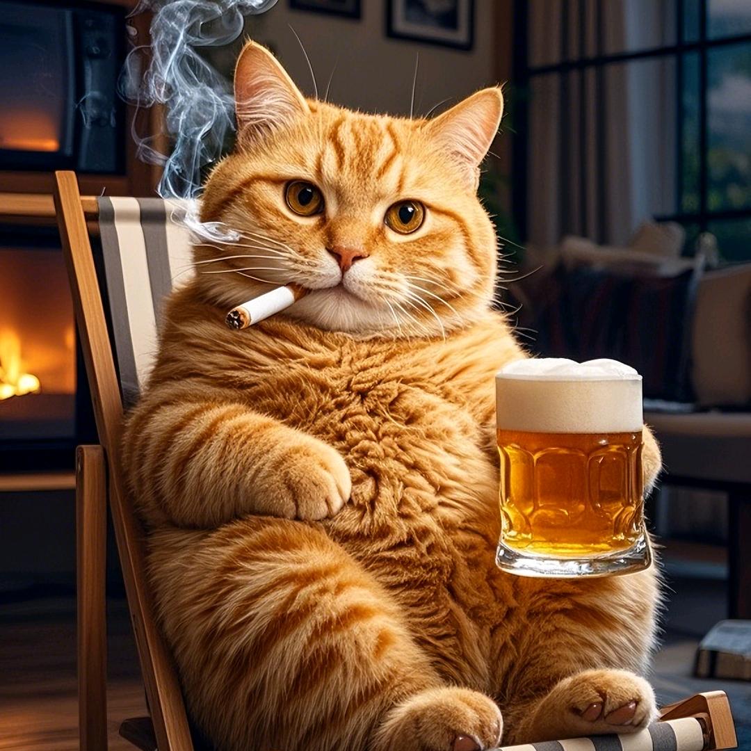 暴躁的胖橘猫