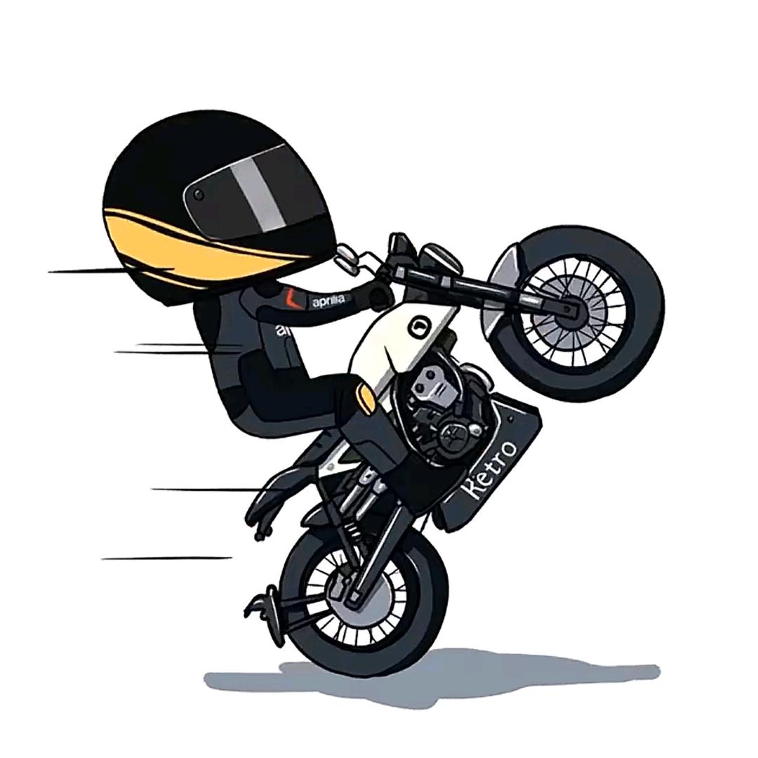 骑着摩托卖烧烤