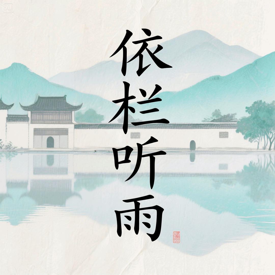 依栏听雨