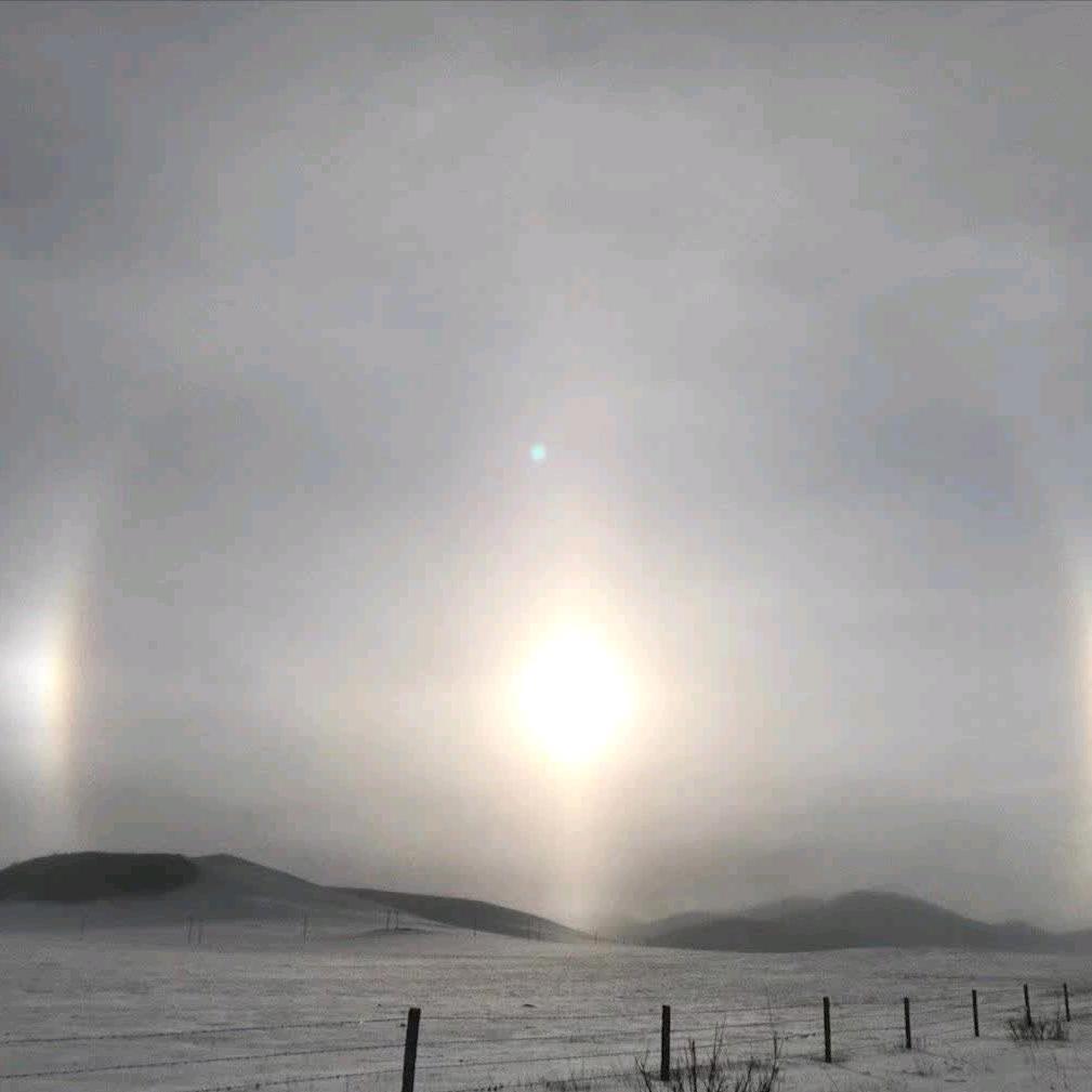 山夕月（山水）