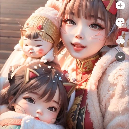 熊妈妈（俩娃）