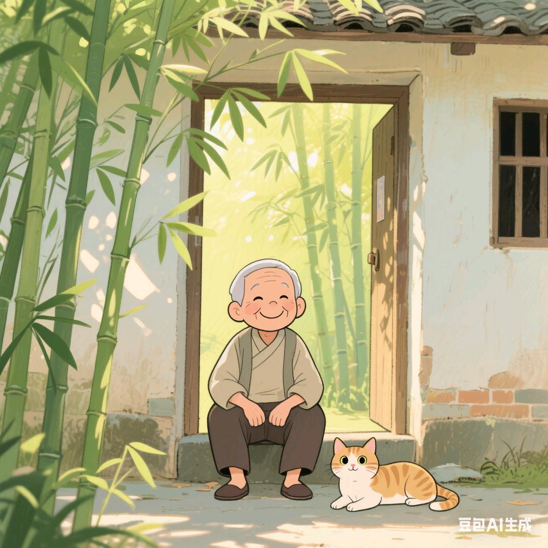 屋檐下的猫与晚风
