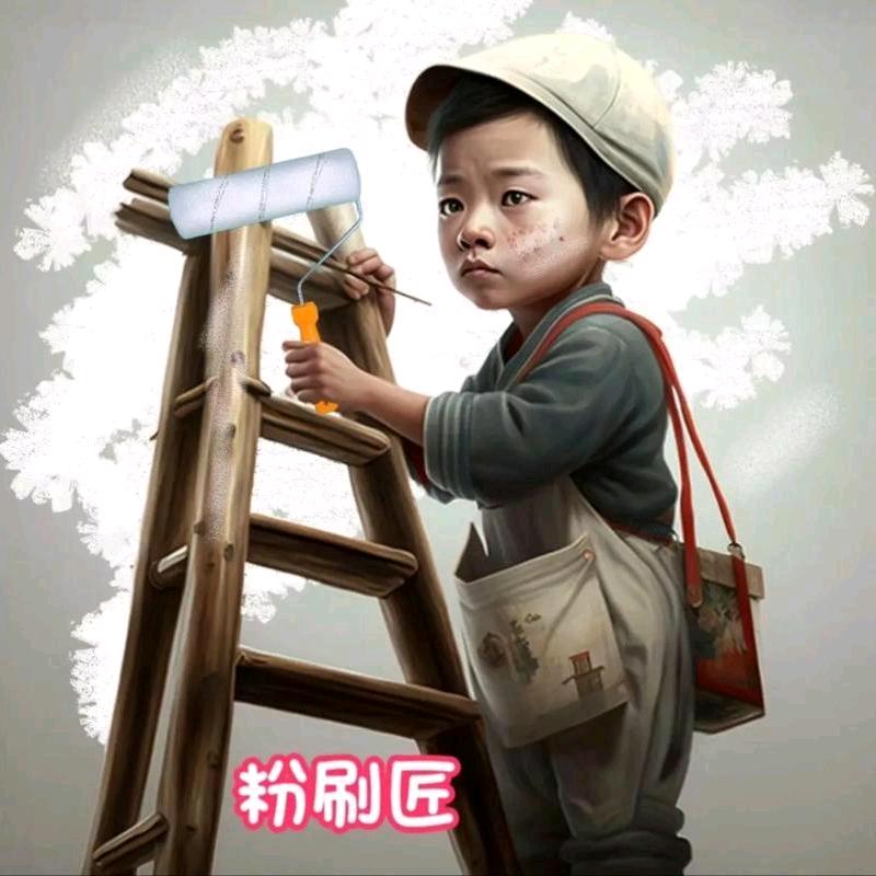 刮腻子的小伙  新泰  莱芜