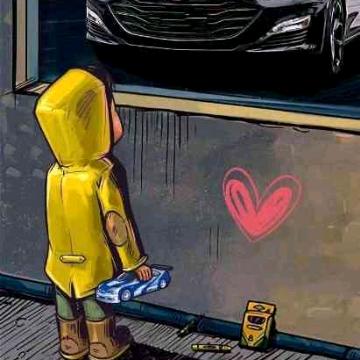 雨中漫步的梧桐