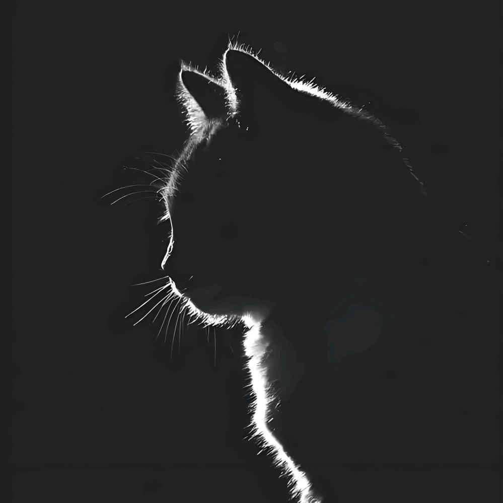叼鱼散步的猫