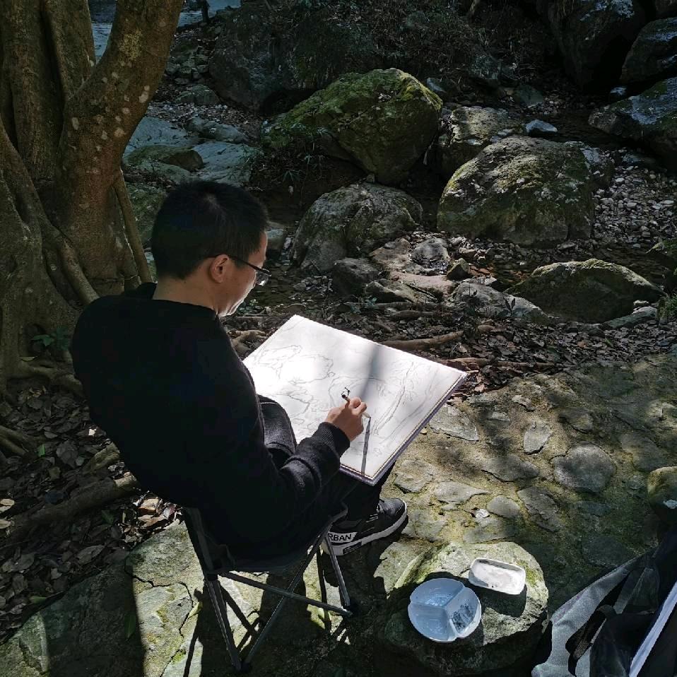 则斌山水画