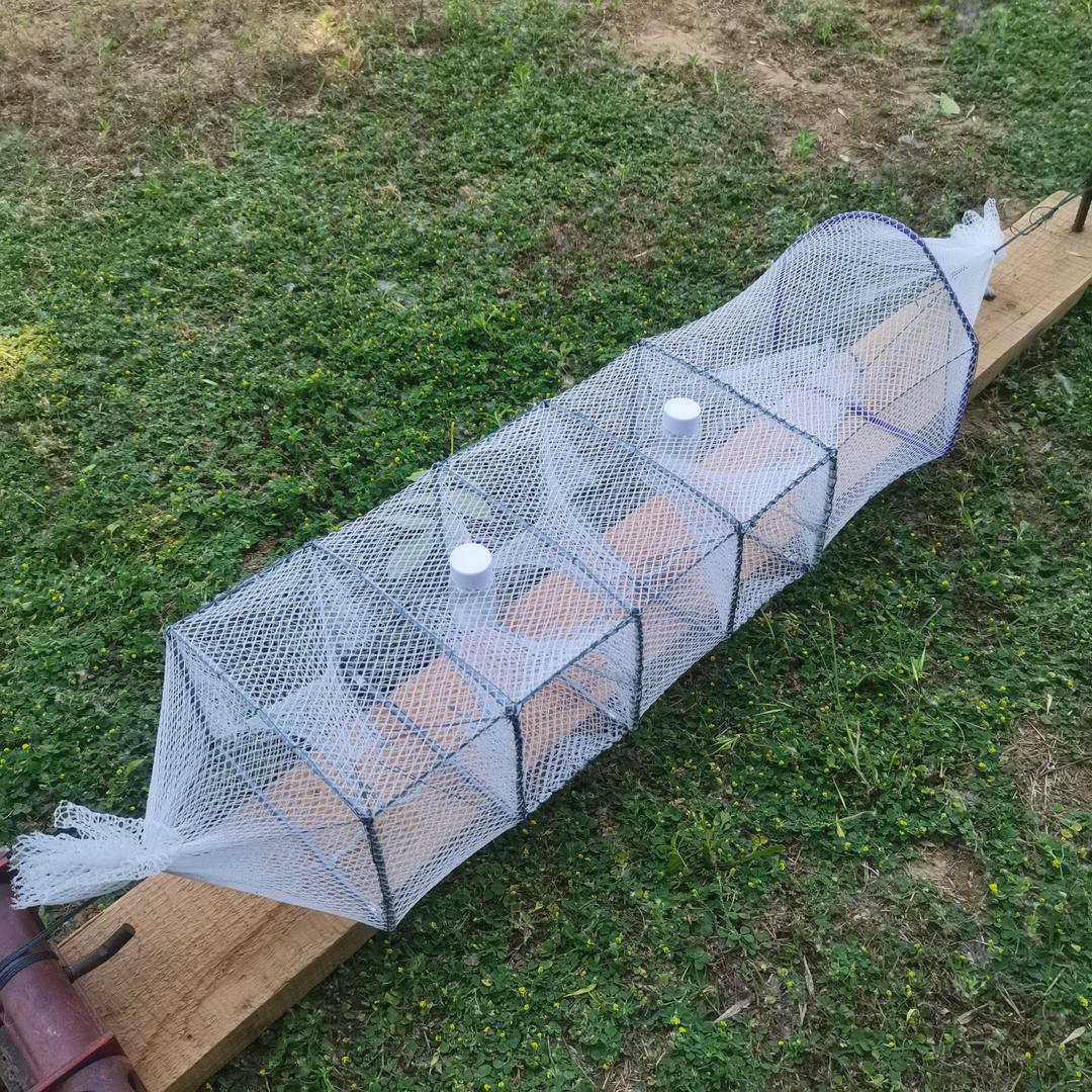 户外晨曦渔网.笼满满