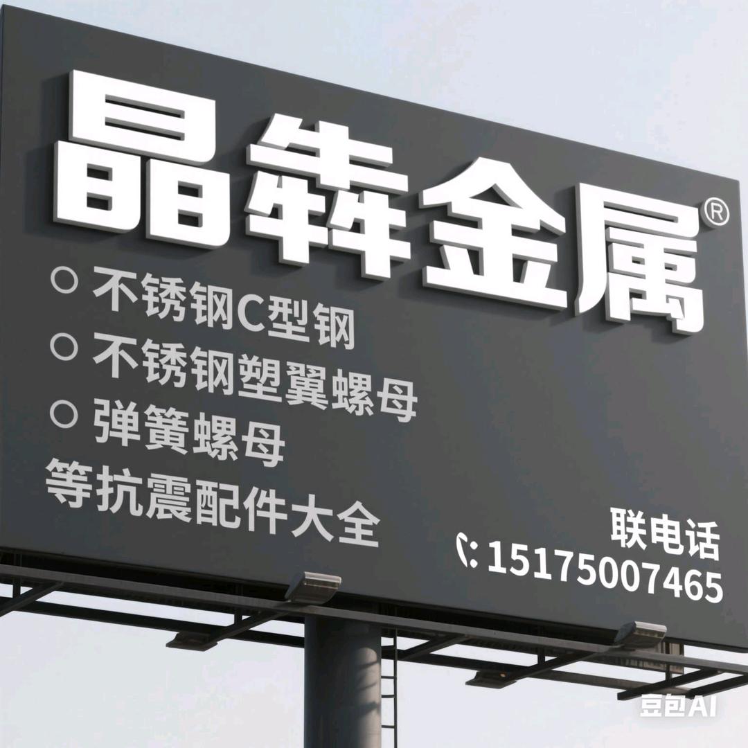 304不锈钢塑翼螺母C型钢抗震支架配件