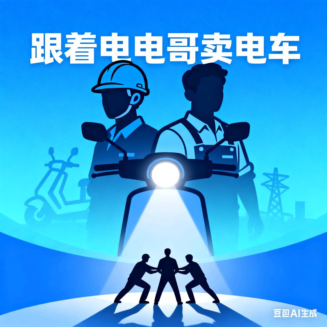 跟着电电哥卖电车的   香香