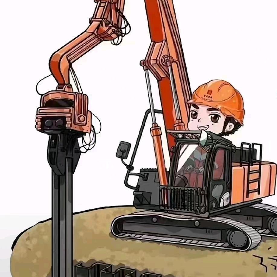 窗外有台打桩机