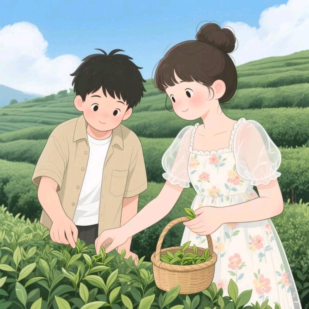 姐弟卖茶