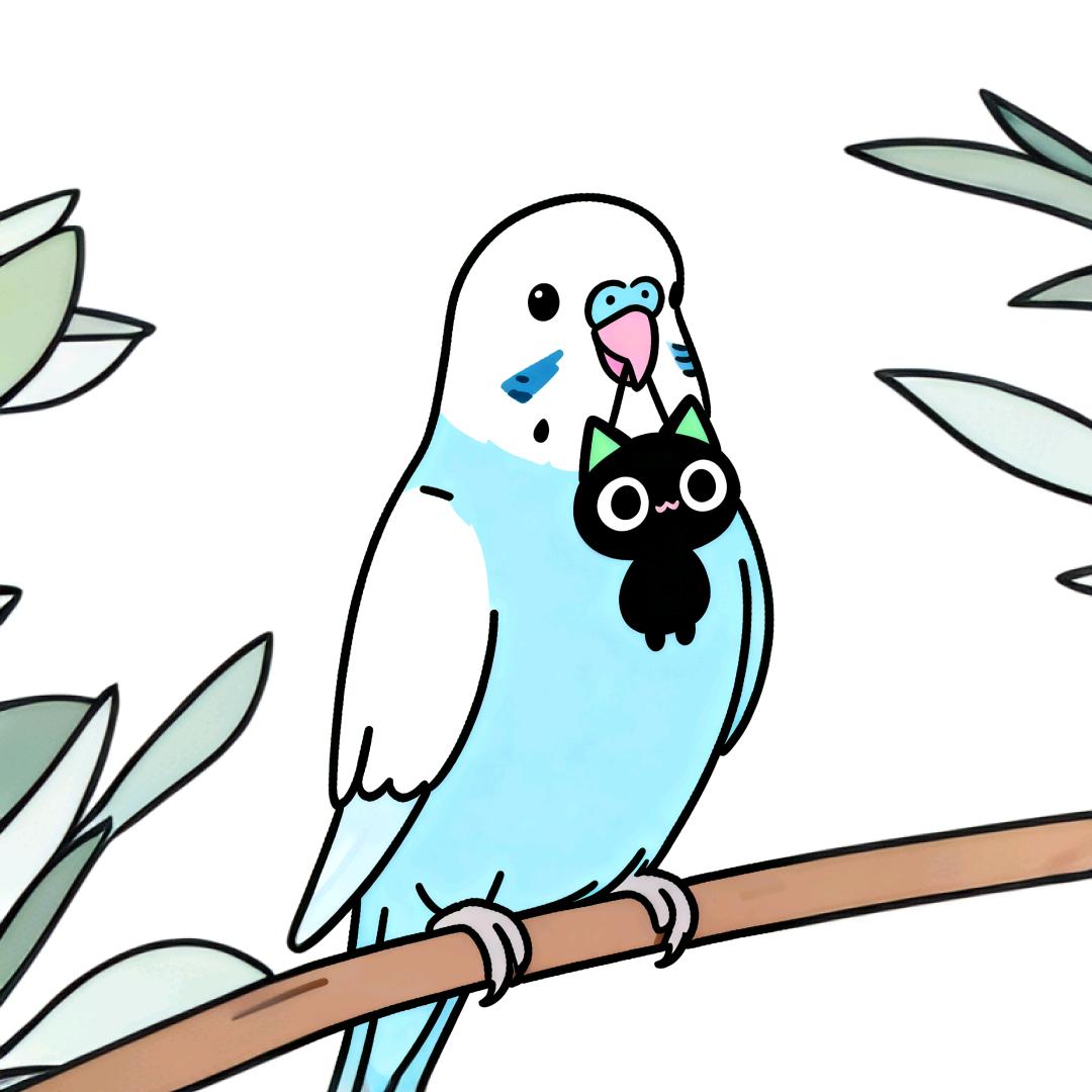 鹦鹉抄起小黑就跑🥝