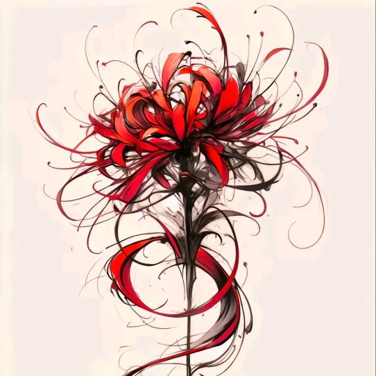 颈上深纹彼岸花 从此无爱也无他