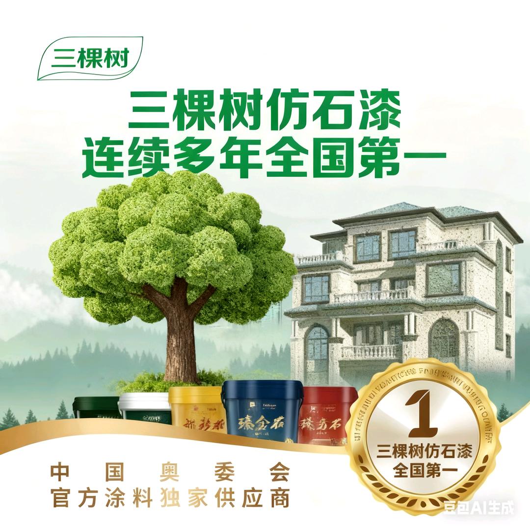 三棵树水包砂仿石漆