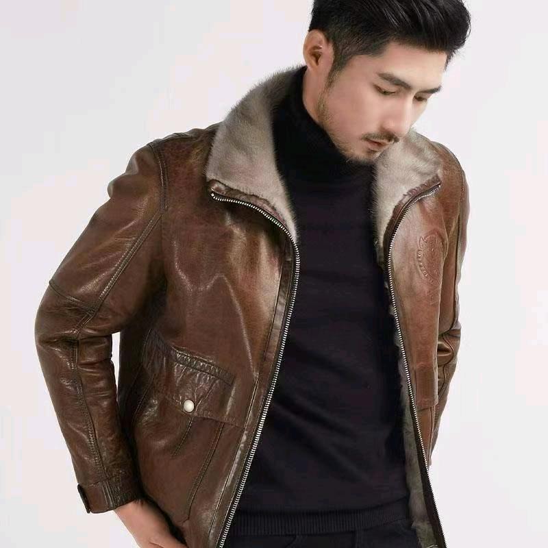 YN轻奢皮衣男装
