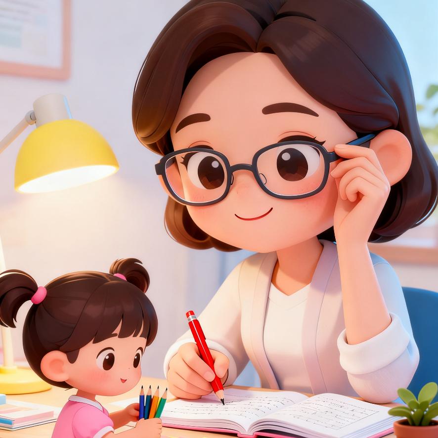 红笔下的妈妈